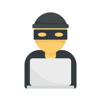 Hacker icon flat isolated vector