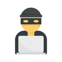 Hacker icon flat isolated vector