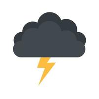 Season thunderstorm icon flat isolated vector