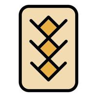 Nail buffer tool icon color outline vector
