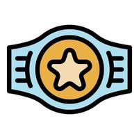 Award belt icon color outline vector