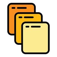 Model interface icon color outline vector