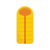 Outdoor sleeping bag icon flat isolated vector