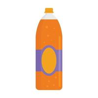 Orange juice soda icon flat isolated vector