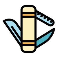 Multitool blade icon color outline vector