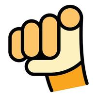 Hand gesture you icon color outline vector