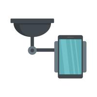 Mobile phone holder icon flat isolated vector