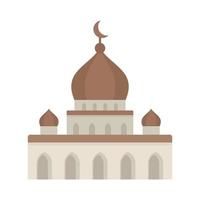 Islam mosque icon flat isolated vector