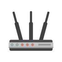 Router hub icon flat isolated vector