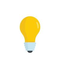 Idea bulb icon flat isolated vector