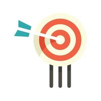 Arrow target icon flat isolated vector