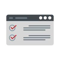 Web checklist icon flat isolated vector