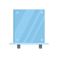 vestidor espejo icono plano aislado vector