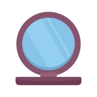 Plastic mirror icon flat isolated vector