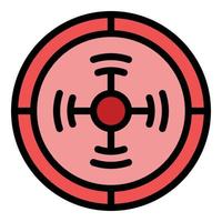 Scope icon color outline vector
