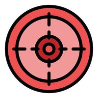 Optic scope sight icon color outline vector