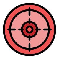 Optic scope sight icon color outline vector