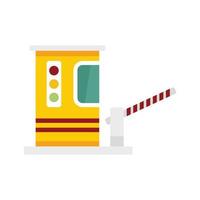 Road post icon flat isolated vector