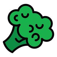 Broccoli icon color outline vector