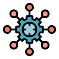 Adaptive changes icon color outline vector