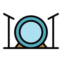 Stage drum icon color outline vector