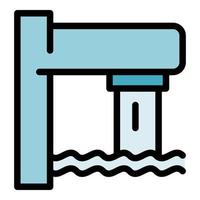 Tap water pool icon color outline vector