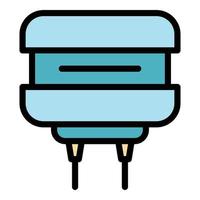 Resistor tool icon color outline vector