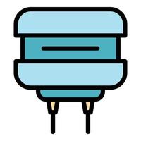 Resistor tool icon color outline vector