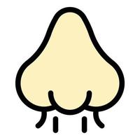 Nose smell icon color outline vector
