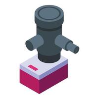 Washing machine repair pump icon isometric vector. Broken appliance vector