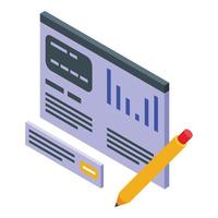 Seo analysis icon isometric vector. Web search vector