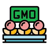 Gmo plants icon color outline vector