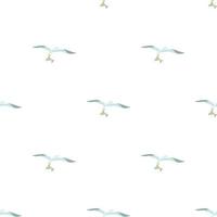 Seagull is carrying a fish in a beak pattern seamless vector