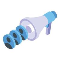 Seo megaphone icon isometric vector. Data information vector