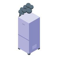 Smoking refrigerator icon isometric vector. Home fridge vector