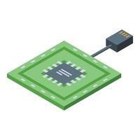 Repair processor icon isometric vector. Laptop service vector