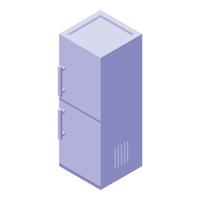 Fix refrigerator icon isometric vector. Repair fridge vector