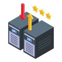 Computer network icon isometric vector. Online work vector