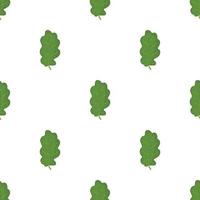 Green oak leaf pattern seamless vector