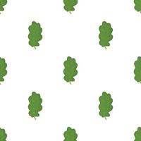 Green oak leaf pattern seamless vector