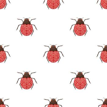 Bug pattern seamless vector