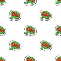 Oh sound effect pattern seamless vector