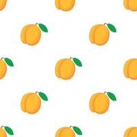 Fresh apricot pattern seamless vector