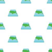 Green map of USA pattern seamless vector