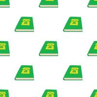 Green phone book pattern seamless vector