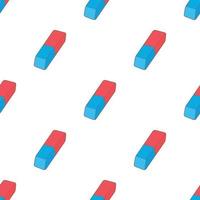 Blue and red rubber pencil eraser pattern seamless vector