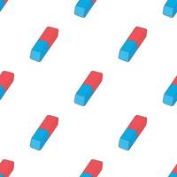 Blue and red rubber pencil eraser pattern seamless vector