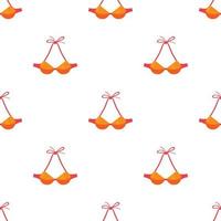 Orange swimsuit bra pattern seamless vector