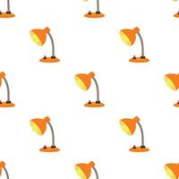 Orange desk lamp pattern seamless vector