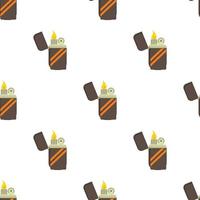 Cigarette lighter pattern seamless vector